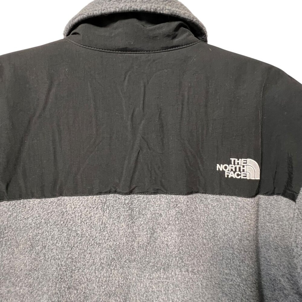 The North Face Polartec Denali Mens Full Zip Gray Black Fleece Jacket Pockets L - Picture 4 of 14